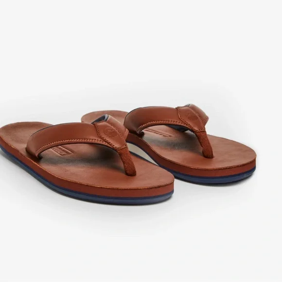 Hari Mari Clipper Tan Men’s Flip Flops US Size 11 EUR 44 New - Picture 4 of 12
